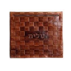 Leather Tallit Bag - Chess