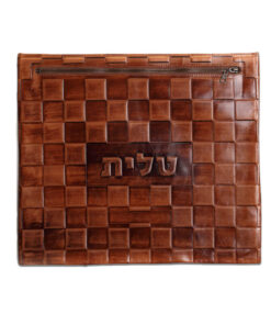 Leather Tallit Bag - Chess