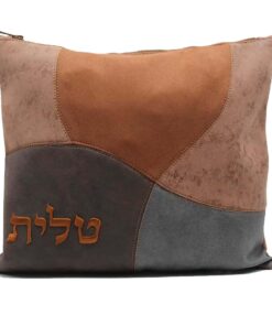 נרתיק לטלית - דגם טלאים גוון חום