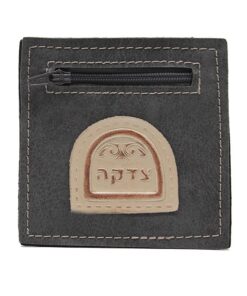 נרתיק כיס לצדקה גוון אפור