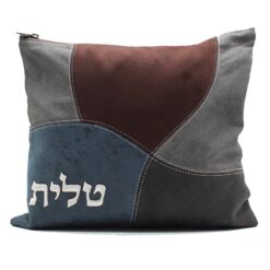 נרתיק לטלית - דגם טלאים גוון אפור
