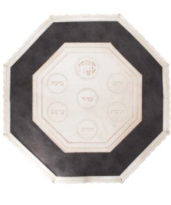 מפית למצות דגם משושה גוון אפור