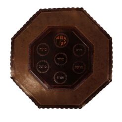 מפית למצות דגם משושה גוון חום