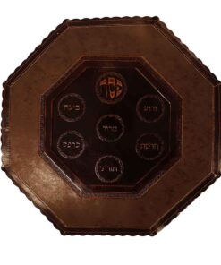 מפית למצות דגם משושה גוון חום