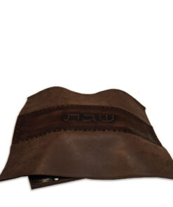 כיסוי לחלות  - דגם רצועת עור גוון חום