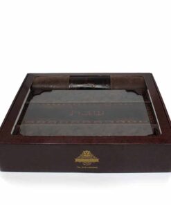 סט מגש ומפית לחלות - דגם רצועת עור גוון חום