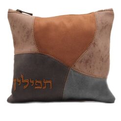 נרתיק תפילין - דגם טלאים גוון חום