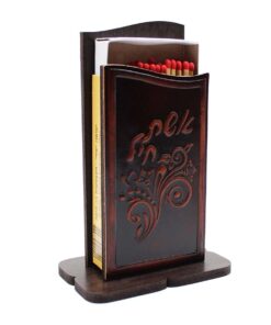 מעמד גפרורים גדולים | דגם נקודות גוון קוניאק