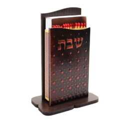מעמד גפרורים גדולים | דגם נקודות גוון חום