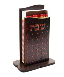 מעמד גפרורים גדולים | דגם נקודות גוון חום