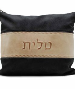 נרתיק לטלית דגם רצועה - גוון שחור